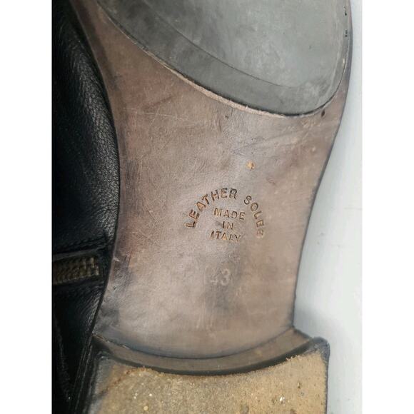 Fiorentini + Baker Side Zip Black Ankle Boots EU 43 US Mens 10 Made in Italy - Picture 7 of 14